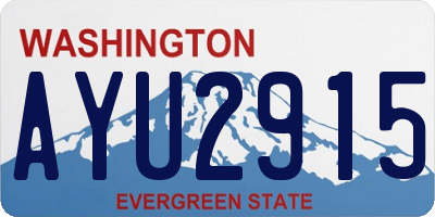 WA license plate AYU2915