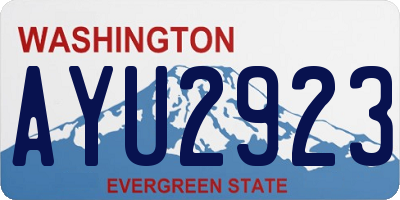 WA license plate AYU2923