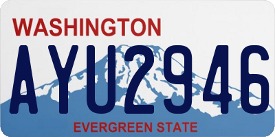 WA license plate AYU2946