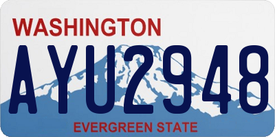 WA license plate AYU2948