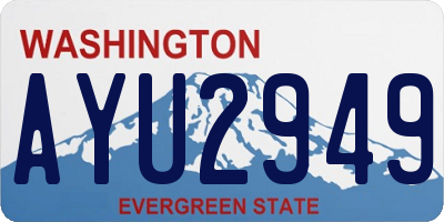 WA license plate AYU2949