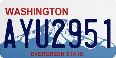 WA license plate AYU2951