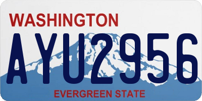 WA license plate AYU2956