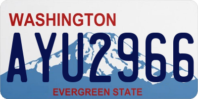 WA license plate AYU2966
