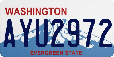WA license plate AYU2972