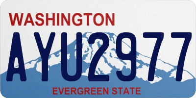 WA license plate AYU2977