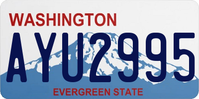 WA license plate AYU2995