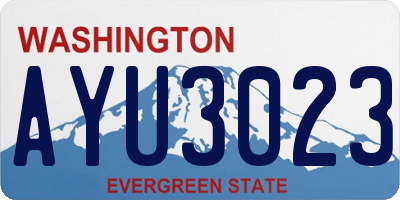 WA license plate AYU3023