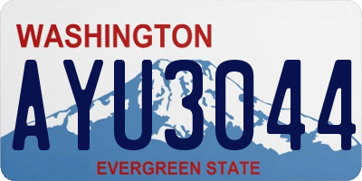 WA license plate AYU3044