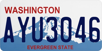 WA license plate AYU3046