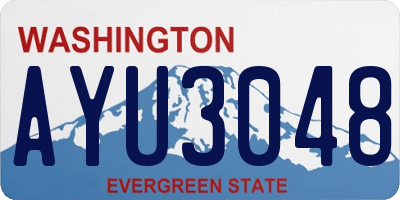 WA license plate AYU3048