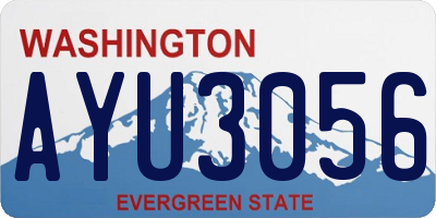 WA license plate AYU3056