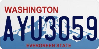 WA license plate AYU3059