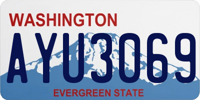 WA license plate AYU3069