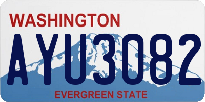 WA license plate AYU3082