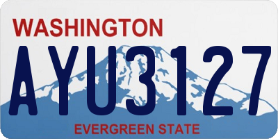WA license plate AYU3127