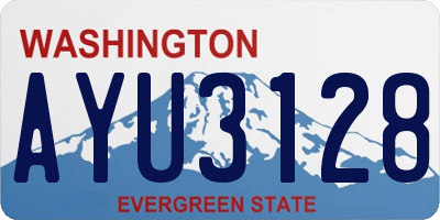 WA license plate AYU3128