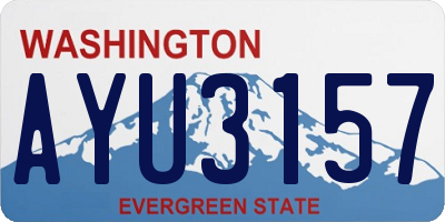 WA license plate AYU3157