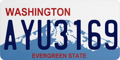 WA license plate AYU3169