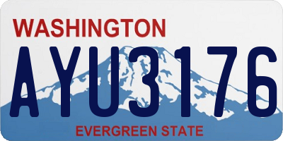WA license plate AYU3176