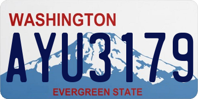 WA license plate AYU3179