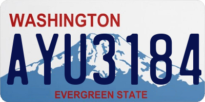 WA license plate AYU3184