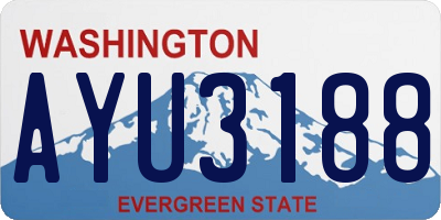 WA license plate AYU3188