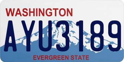 WA license plate AYU3189