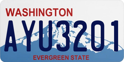 WA license plate AYU3201