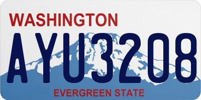 WA license plate AYU3208