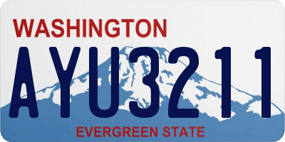 WA license plate AYU3211