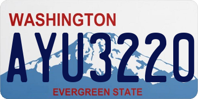 WA license plate AYU3220