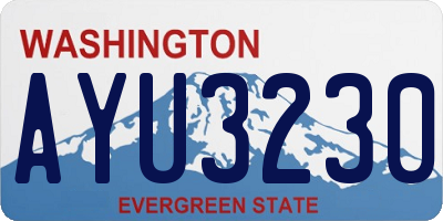WA license plate AYU3230