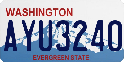 WA license plate AYU3240