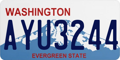 WA license plate AYU3244