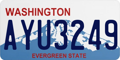 WA license plate AYU3249