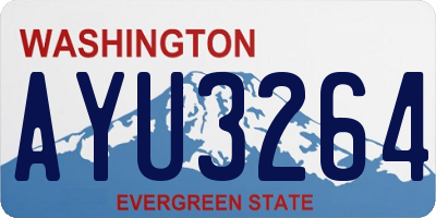 WA license plate AYU3264