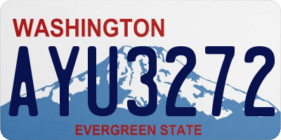 WA license plate AYU3272
