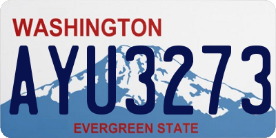 WA license plate AYU3273
