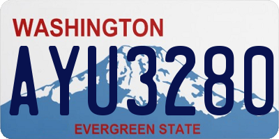 WA license plate AYU3280
