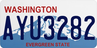 WA license plate AYU3282