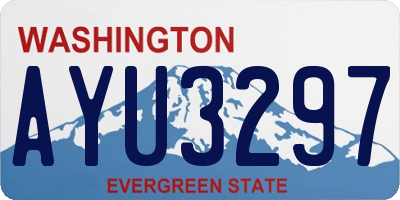 WA license plate AYU3297