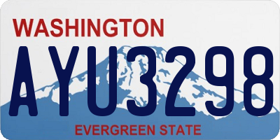 WA license plate AYU3298