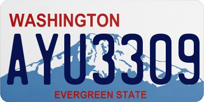 WA license plate AYU3309