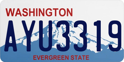 WA license plate AYU3319