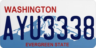 WA license plate AYU3338