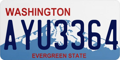 WA license plate AYU3364