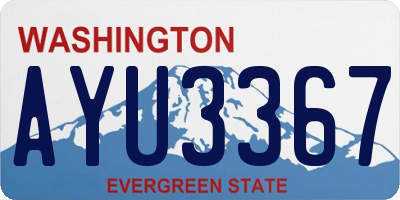 WA license plate AYU3367