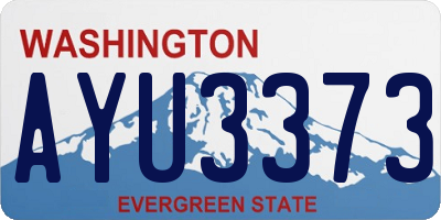 WA license plate AYU3373