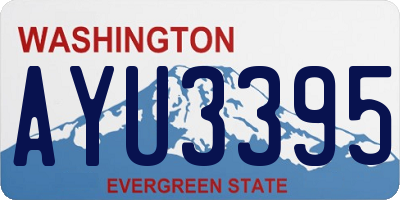 WA license plate AYU3395